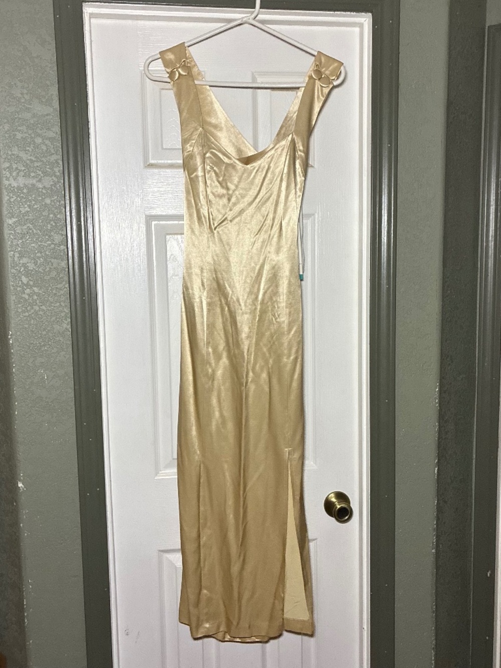 Gold Satin Womens dress